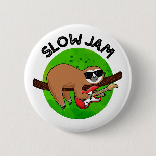 Macaron Rond 5 Cm Slow Jam Funky Musique Animal Pun