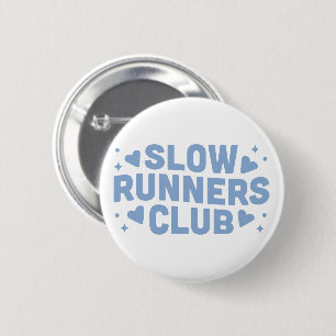 Macaron Rond 5 Cm Slow runners drôle club de course