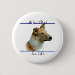 Macaron Rond 5 Cm Smooth Collie Best Friend 2 - Bouton