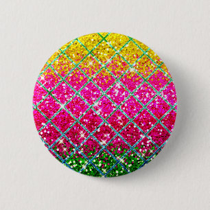 Macaron Rond 5 Cm Snakeskin rose parties scintillant