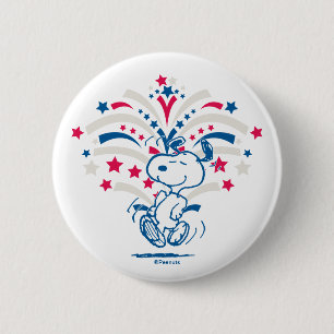 Macaron Rond 5 Cm Snoopy 4 juillet Danse