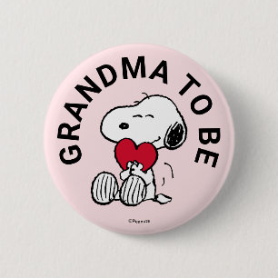 Macaron Rond 5 Cm Snoopy Baby shower Grand-mère à être