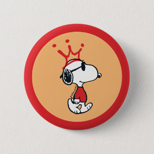 Macaron Rond 5 Cm Snoopy - Joe Cool Crown