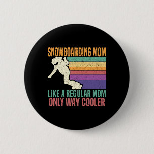 Macaron Rond 5 Cm Snowboard Maman Snowboard Snowboard Snowboard Hive