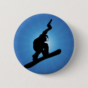 Macaron Rond 5 Cm Snowboard Outlaw