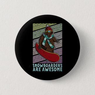 Macaron Rond 5 Cm Snowboard Ski Snowboard Activité compétitive