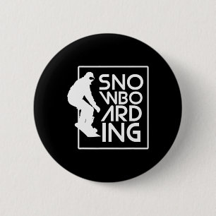 Macaron Rond 5 Cm Snowboard Snowboard Cadeau Love Snowboard