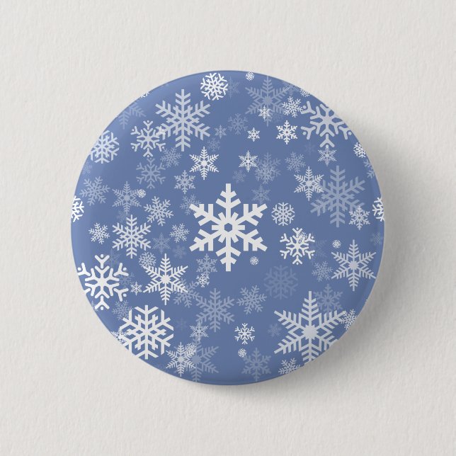 Macaron Rond 5 Cm Snowflakes Personnaliser graphique Arrière - plan  (Devant)
