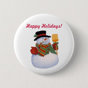 Macaron Rond 5 Cm Snowman