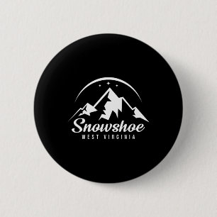 Macaron Rond 5 Cm Snowshoe West Virginia Station de ski Ski Snowboar
