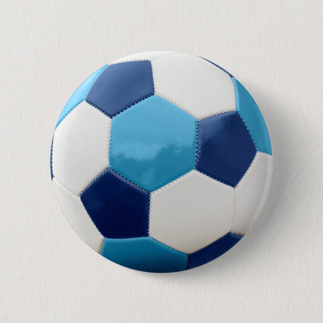 Macaron Rond 5 Cm Soccer Ball blues (Devant)