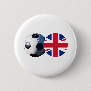 Macaron Rond 5 Cm Soccer Ball & UK Drapeau Le MUSÉE Zazzle