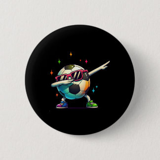 Macaron Rond 5 Cm Soccer Byll Dabbing Sungles Soccer Player Kids Boy