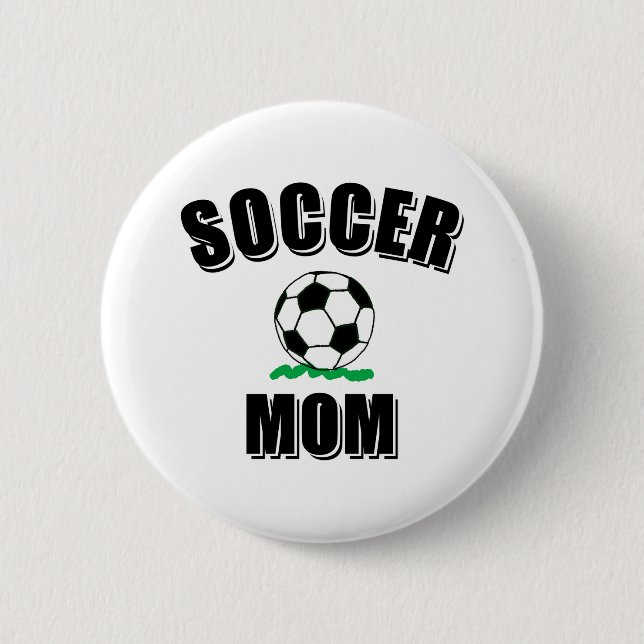 Macaron Rond 5 Cm Soccer Maman Dessin Et Texte (Devant)
