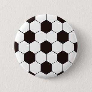 Macaron Rond 5 Cm Soccer   motif de football