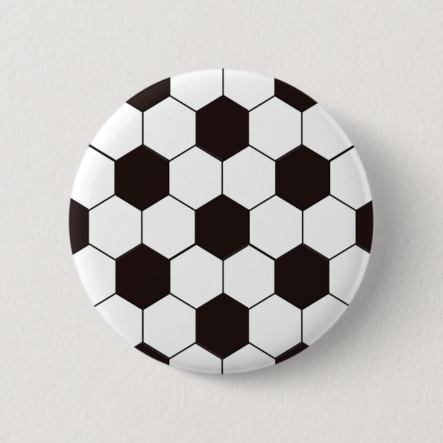 Macaron Rond 5 Cm Soccer | motif de football (Devant)