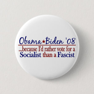Macaron Rond 5 Cm Socialiste d'Obama