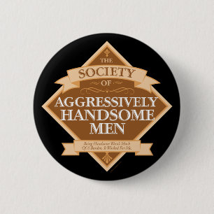 Macaron Rond 5 Cm Société des hommes agressivement beaux