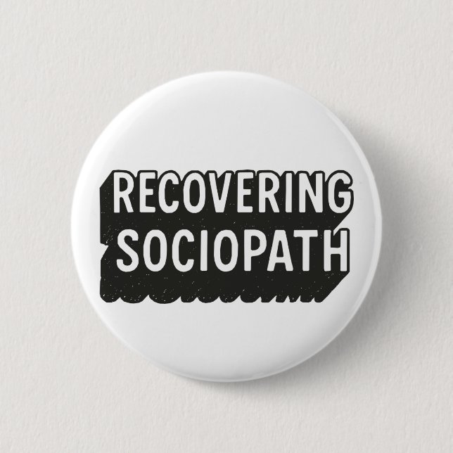 Macaron Rond 5 Cm Sociopath (Devant)