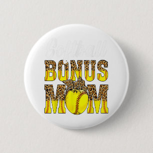 Macaron Rond 5 Cm Softball Bonus Maman Jeu Jour Femmes Leopard Mères