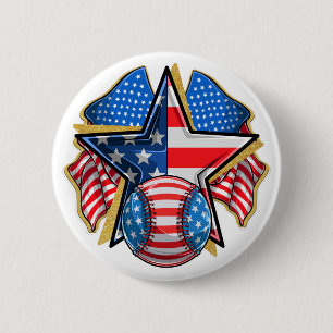 Macaron Rond 5 Cm Softball USA
