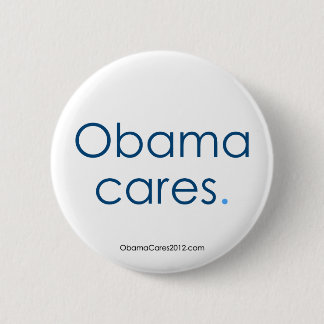 Macaron Rond 5 Cm Soins d'Obama, période. Bouton