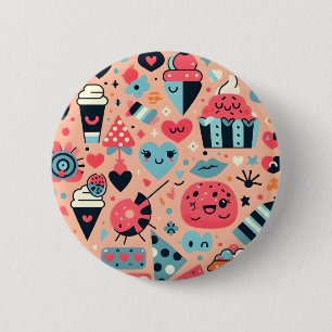Macaron Rond 5 Cm Soins doux Fiesta
