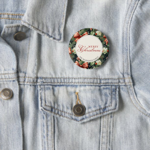 Macaron Rond 5 Cm Soirée de Noël élégante personnalisée