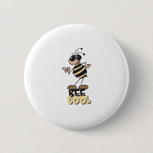 Macaron Rond 5 Cm sois cool comme une abeille