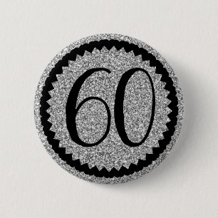 Macaron Rond 5 Cm soixantième Classique de parties scintillantes