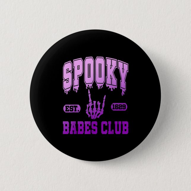 Macaron Rond 5 Cm Soky Est. 1629 Babes Club, Retro, Goth  (Devant)