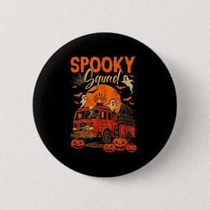 Macaron Rond 5 Cm Soky Halloween Squad Skeleton Conduite Firetruck H