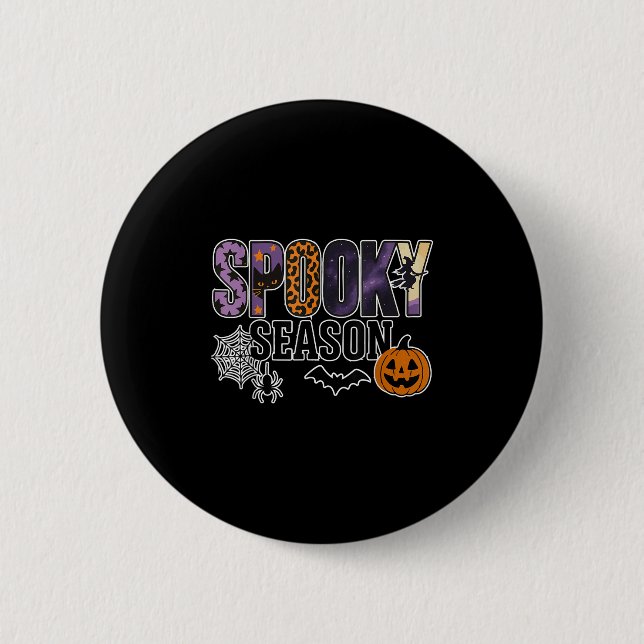 Macaron Rond 5 Cm Soky Season Halloween Pumpkin Halloween Girls Wome (Devant)