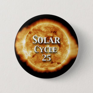 Macaron Rond 5 Cm Solaire Cycle 25 Soleil actif