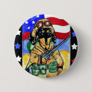 Macaron Rond 5 Cm Soldat Dachshund