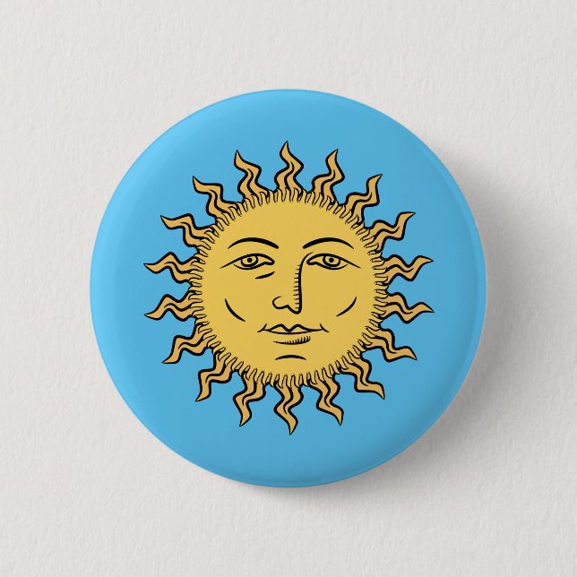 Macaron Rond 5 Cm Soleil (Devant)