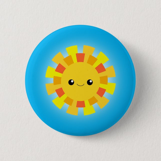 Macaron Rond 5 Cm Soleil (Devant)