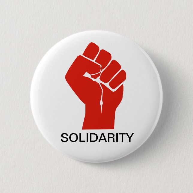 Macaron Rond 5 Cm Solidarité avec les syndicats du Wisconsin (Devant)
