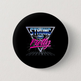 Macaron Rond 5 Cm Solide Et Joli 90s 80s Vaporwave Bodybuilding G