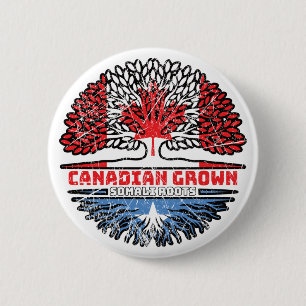 Macaron Rond 5 Cm Somalie Somalie Canada drapeau des racines de l'ar