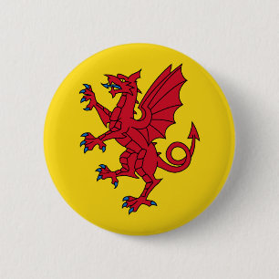 Macaron Rond 5 Cm Somerset Flag England dragon symbol