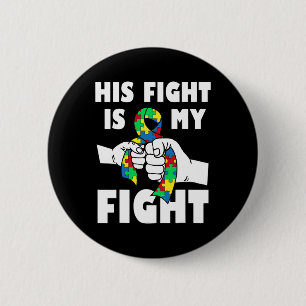 Macaron Rond 5 Cm Son combat est mon combat Cadeau Inspirationnel de