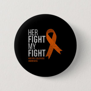 Macaron Rond 5 Cm Son combat est mon combat la sclérose en plaques