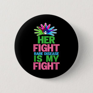 Macaron Rond 5 Cm Son Combat Est Mon Combat Maladie Rare - Maladie R