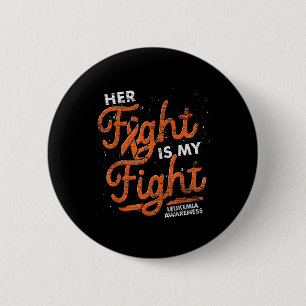 Macaron Rond 5 Cm Son combat est mon combat Ruban orange sensibilisa