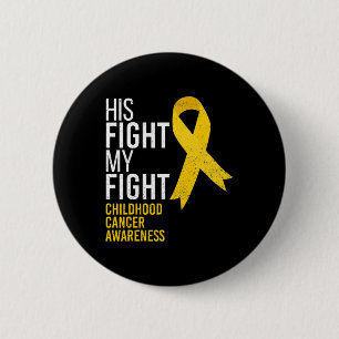 Macaron Rond 5 Cm Son combat est mon combat Sensibilisation au cance