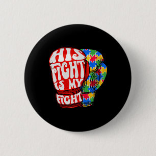 Macaron Rond 5 Cm Son Combat Est Mon Fight Sensibilisation sur l'aut