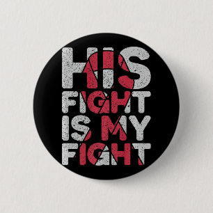 Macaron Rond 5 Cm Son combat est My Fight Brain Aneurysm Support