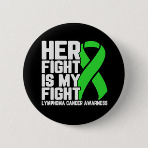 Macaron Rond 5 Cm Son combat est My Fight Lymphoma Awareness Support