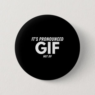 Macaron Rond 5 Cm Son Prononcé Gif Pas Jif Drôle Texte Ironique Inte